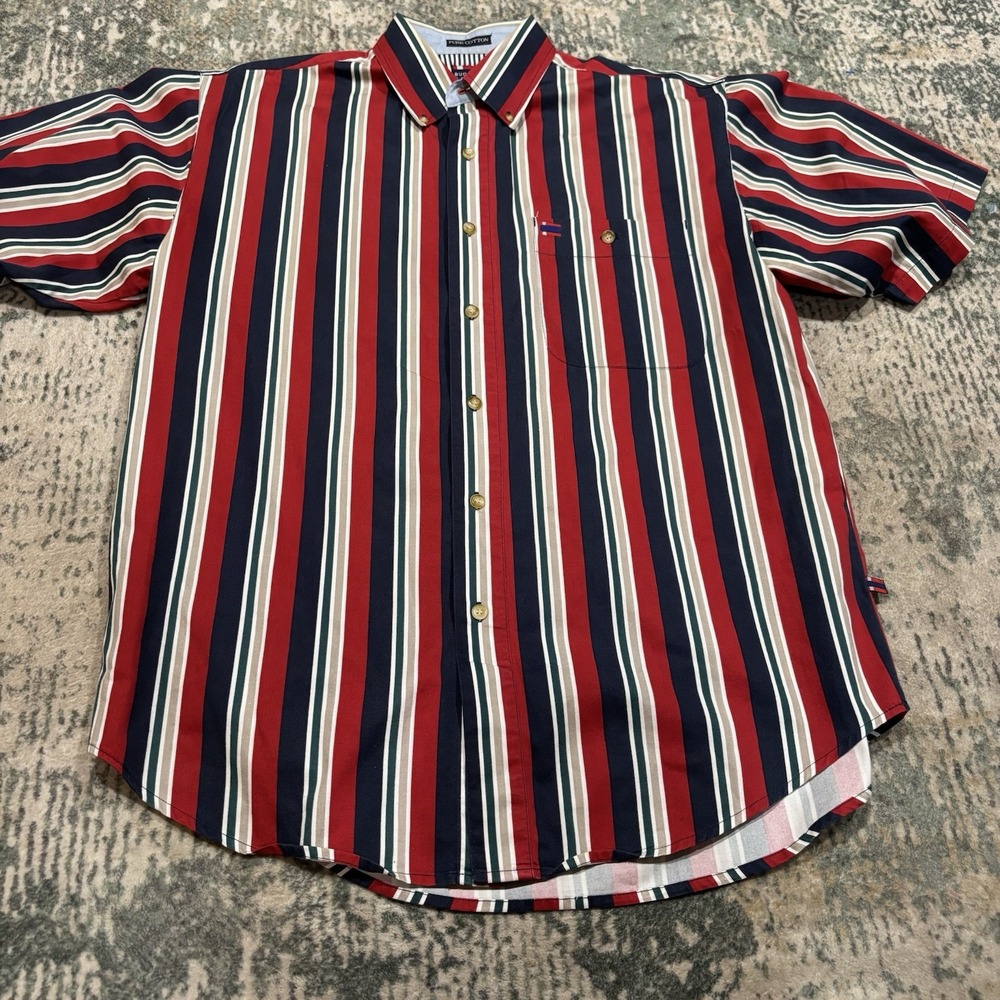 Vintage 90s Bugle Boy Classics Striped Shirt Men's M